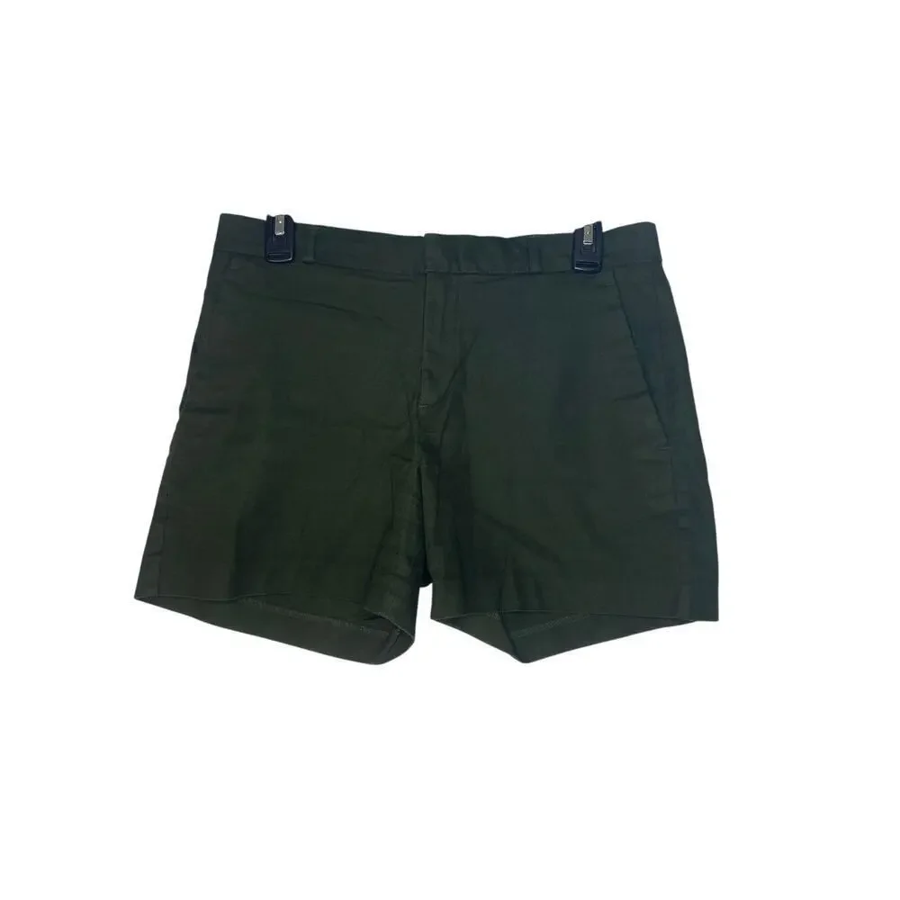 Banana Republic Hunter Green High‎ Waisted Summer Work Shorts Size 4 Vacation